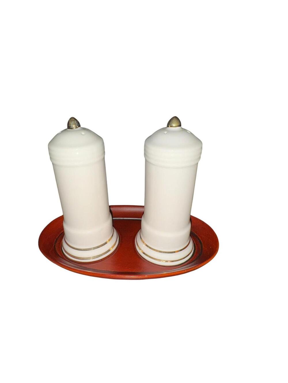Thomas Kinkade Avon China Salt and Pepper Shakers with Tray Cottage Art Set - Picture 7 of 12